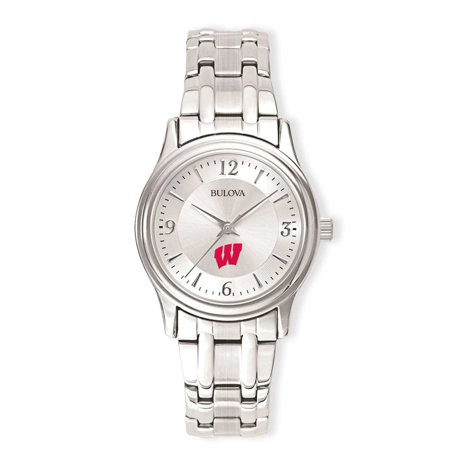 Women's Silver Wisconsin Badgers Stainless Steel Quartz Watch