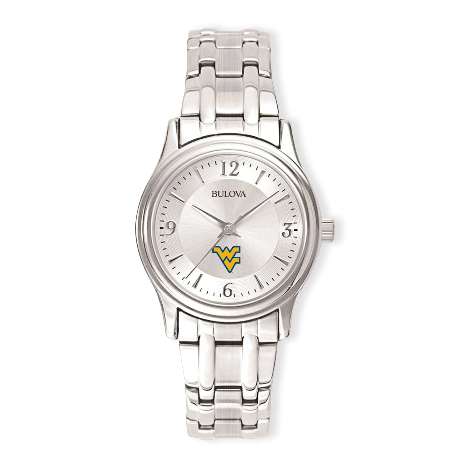 Women's Silver West Virginia Mountaineers Stainless Steel Quartz Watch