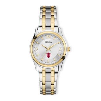 Women's Bulova Silver/Gold Indiana Hoosiers Classic Two-Tone Round Watch