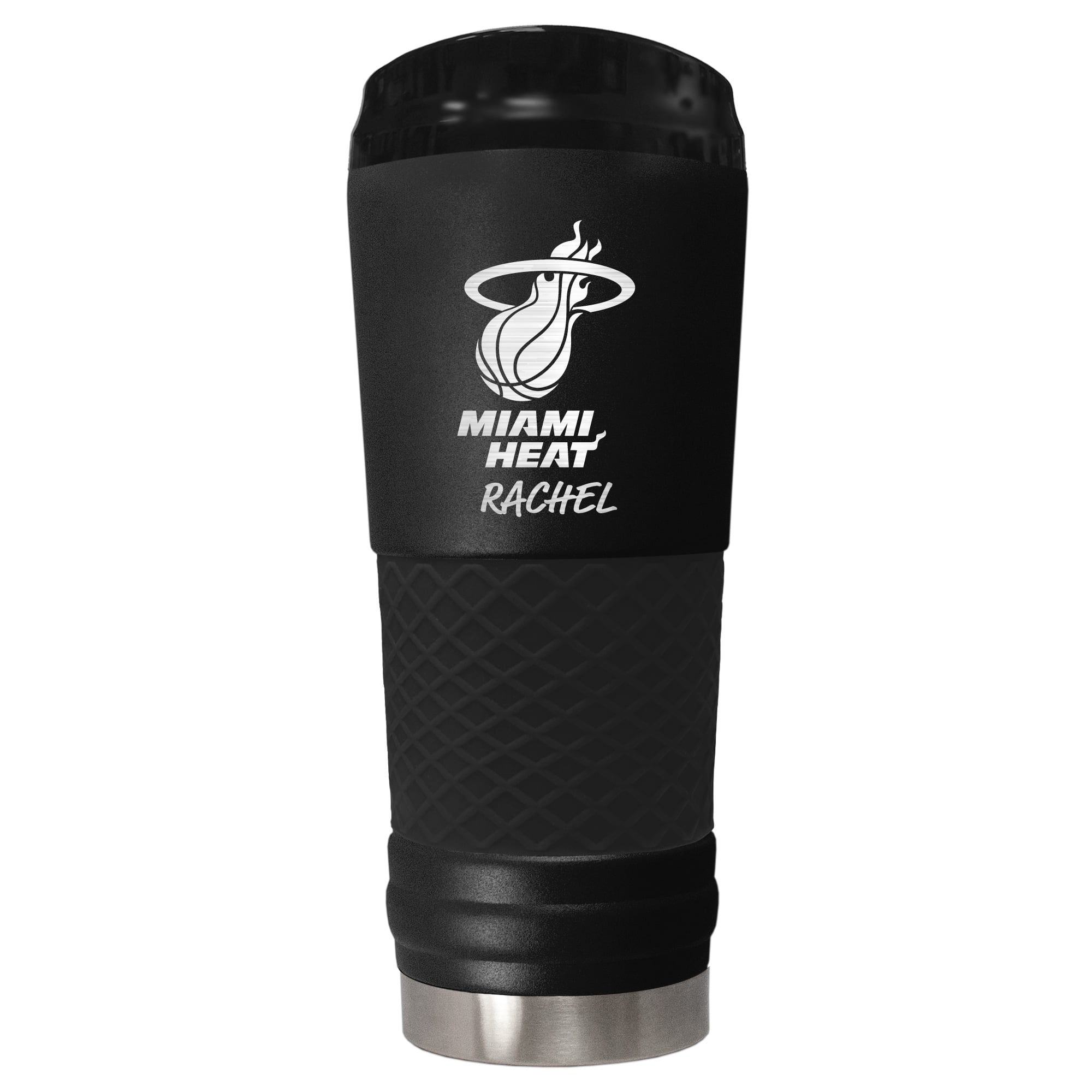 Black Miami Heat 24oz. Personalized Stealth Draft Beverage Cup