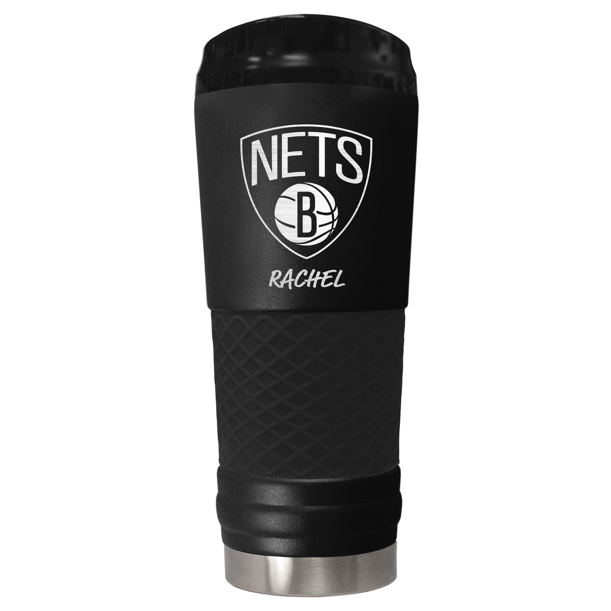 Black Brooklyn Nets 24oz. Personalized Stealth Draft Beverage Cup
