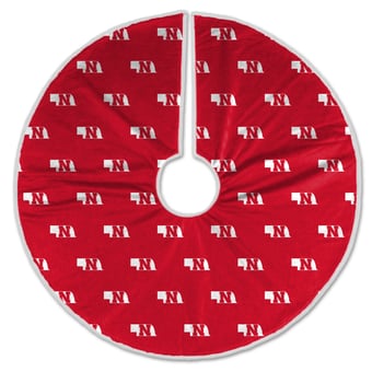 Nebraska Huskers Microplush Christmas Tree Skirt