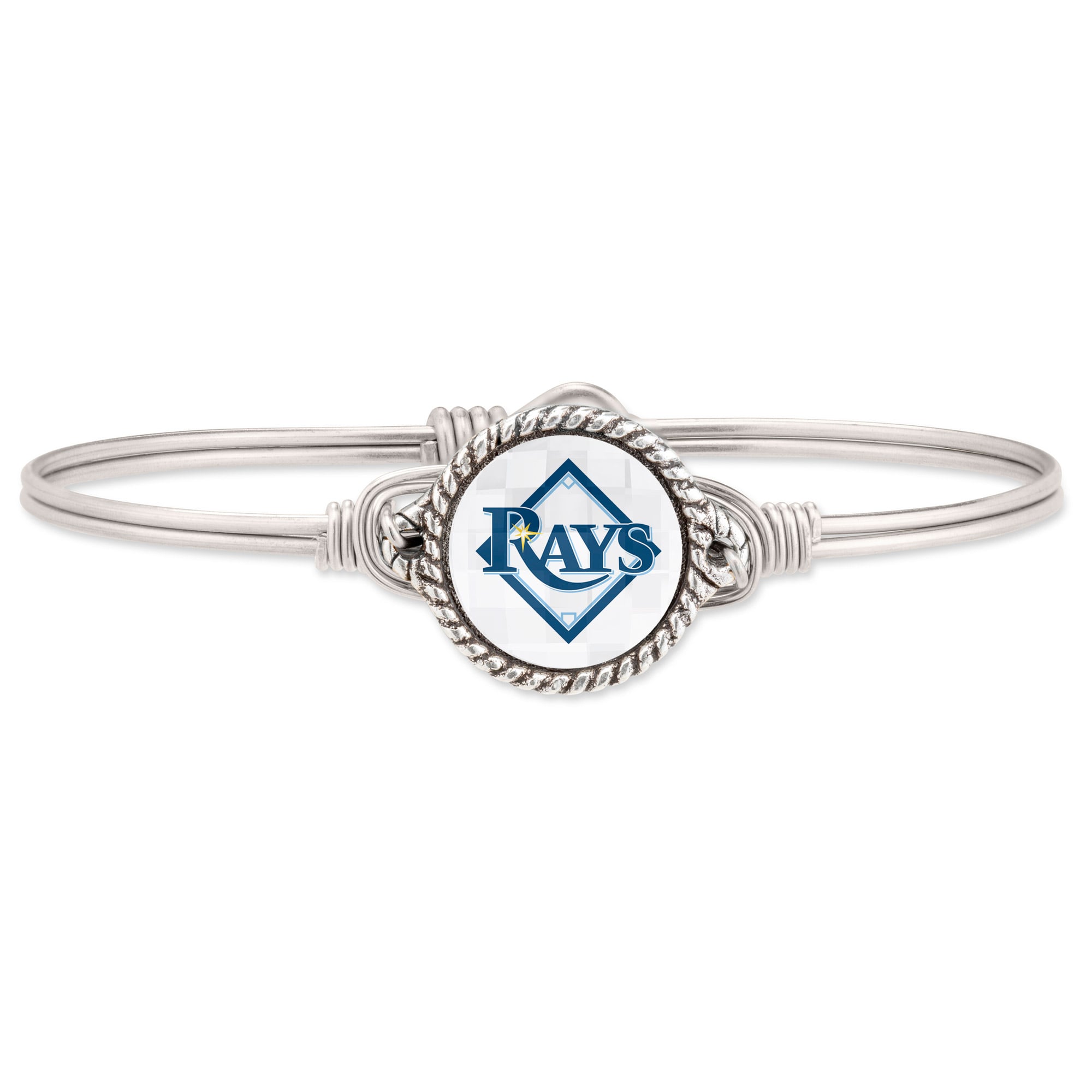 Women's Luca + Danni Silver Tampa Bay Rays Bangle Bracelet