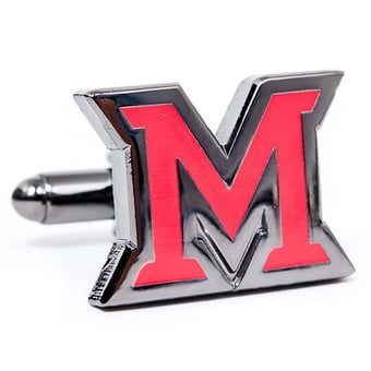 Men's Red Miami University RedHawks Cufflinks