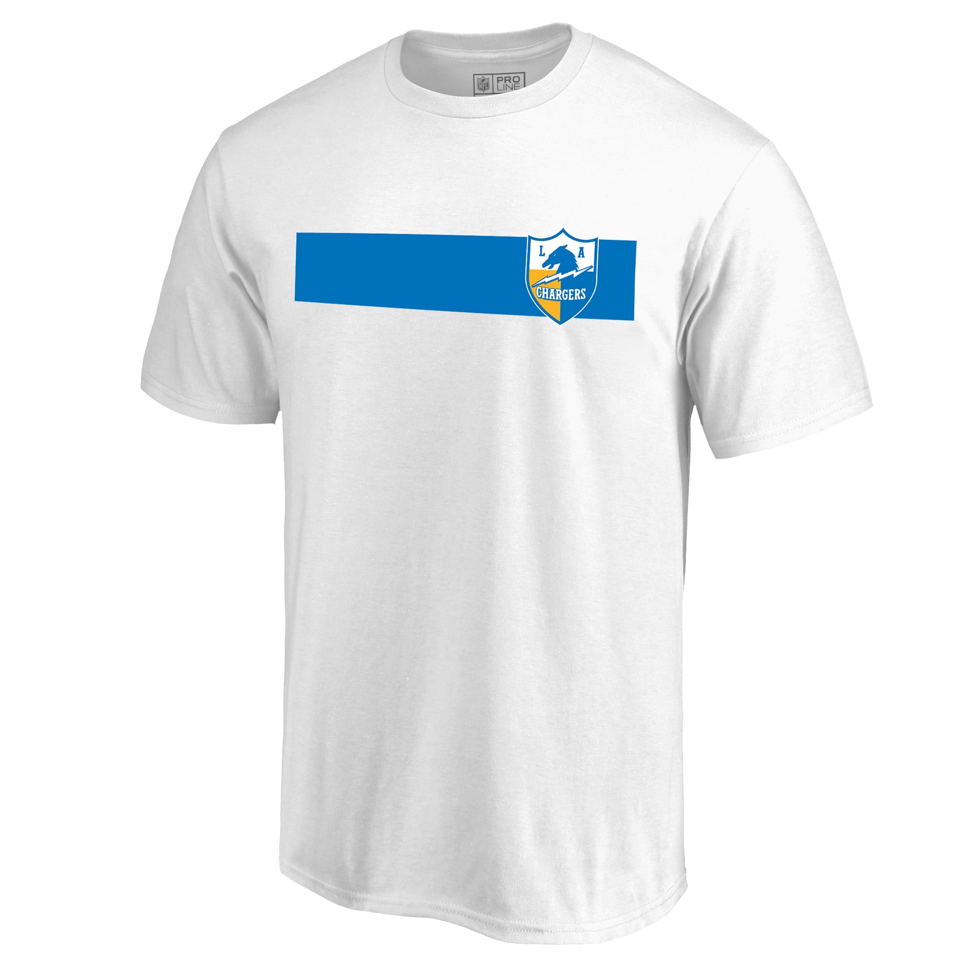 Men's White Los Angeles Chargers Vintage Rugby Stripe T-Shirt