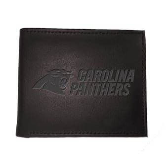 Men's Black Carolina Panthers Hybrid Bi-Fold Wallet