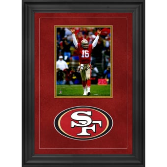Joe Montana San Francisco 49ers Deluxe Framed Autographed 8" x 10" Hands Up Photograph