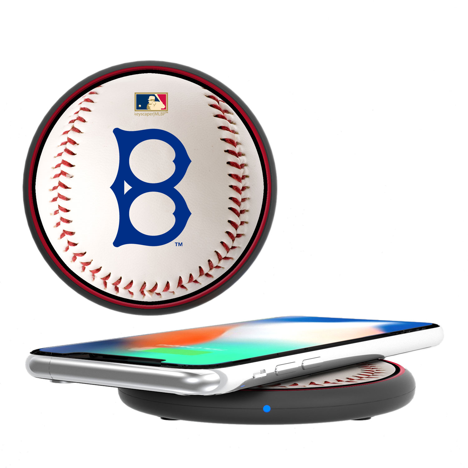 Keyscaper  Brooklyn Dodgers 15 Watt Wireless Induction Charger