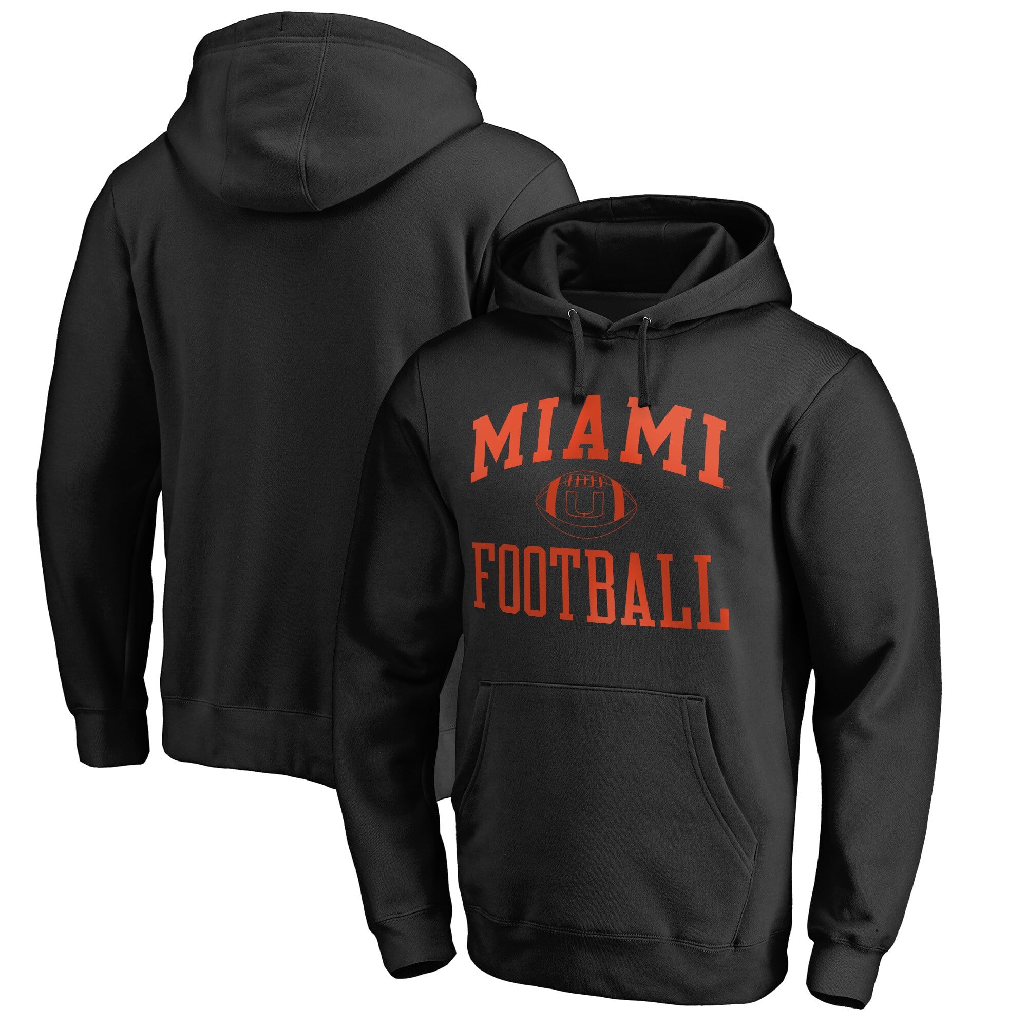 Men's Black Miami Hurricanes First Sprint Pullover Hoodie