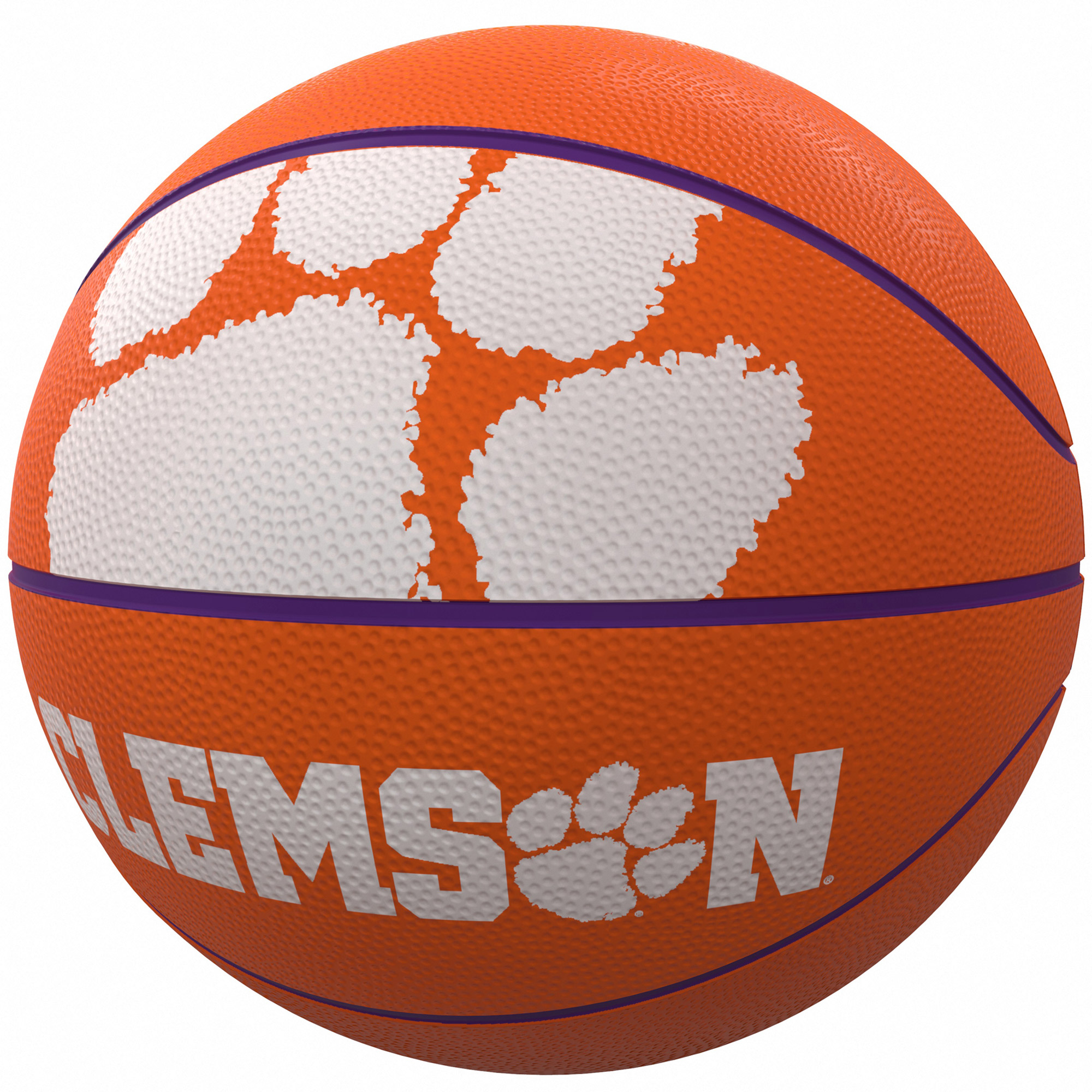 Clemson Tigers Mascot Official-Size Rubber Basketball