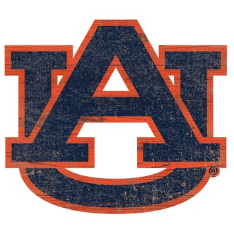 Auburn Tigers Distressed Logo Cutout Sign