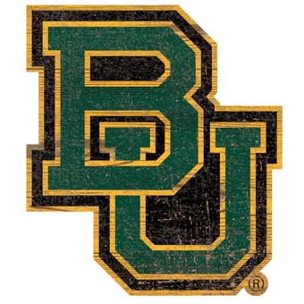 Baylor Bears Distressed Logo Cutout Sign
