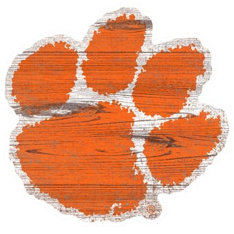 Clemson Tigers Distressed Logo Cutout Sign
