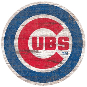 Chicago Cubs Distressed Logo Cutout Sign