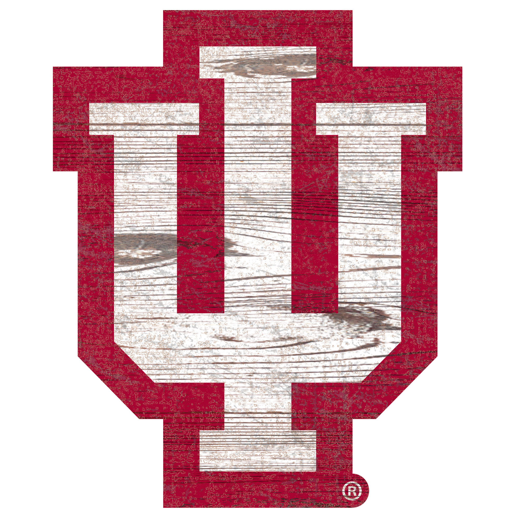 Indiana Hoosiers Distressed Logo Cutout Sign Indiana Hoosiers Distressed Logo Cutout Sign