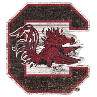 South Carolina Gamecocks Distressed Logo Cutout Sign