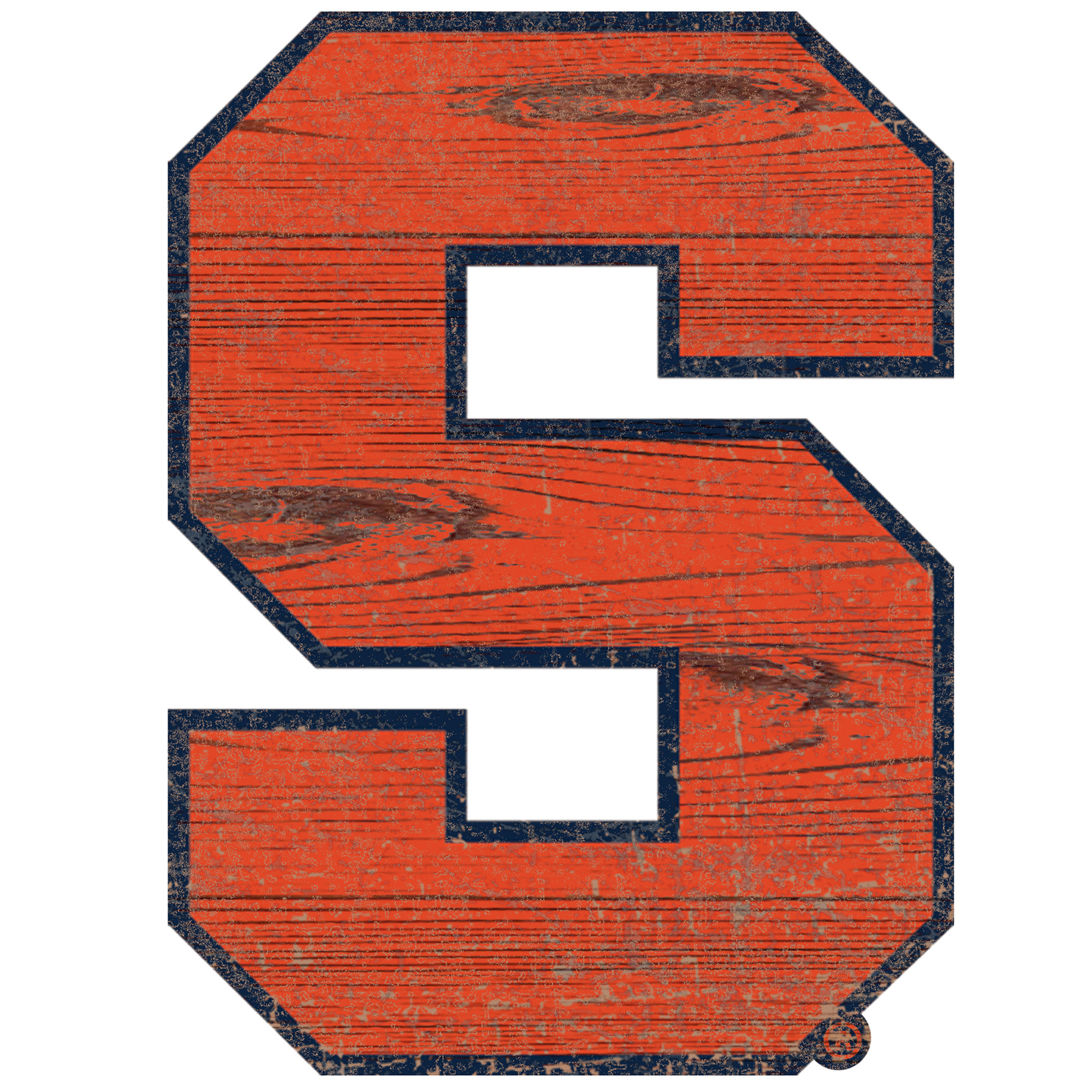 Syracuse Orange Distressed Logo Cutout Sign
