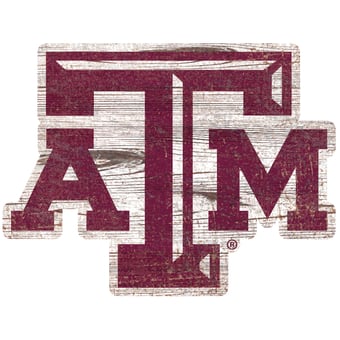Texas A&M Aggies Distressed Logo Cutout Sign