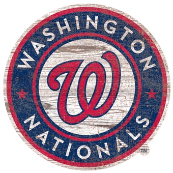 Washington Nationals Distressed Logo Cutout Sign