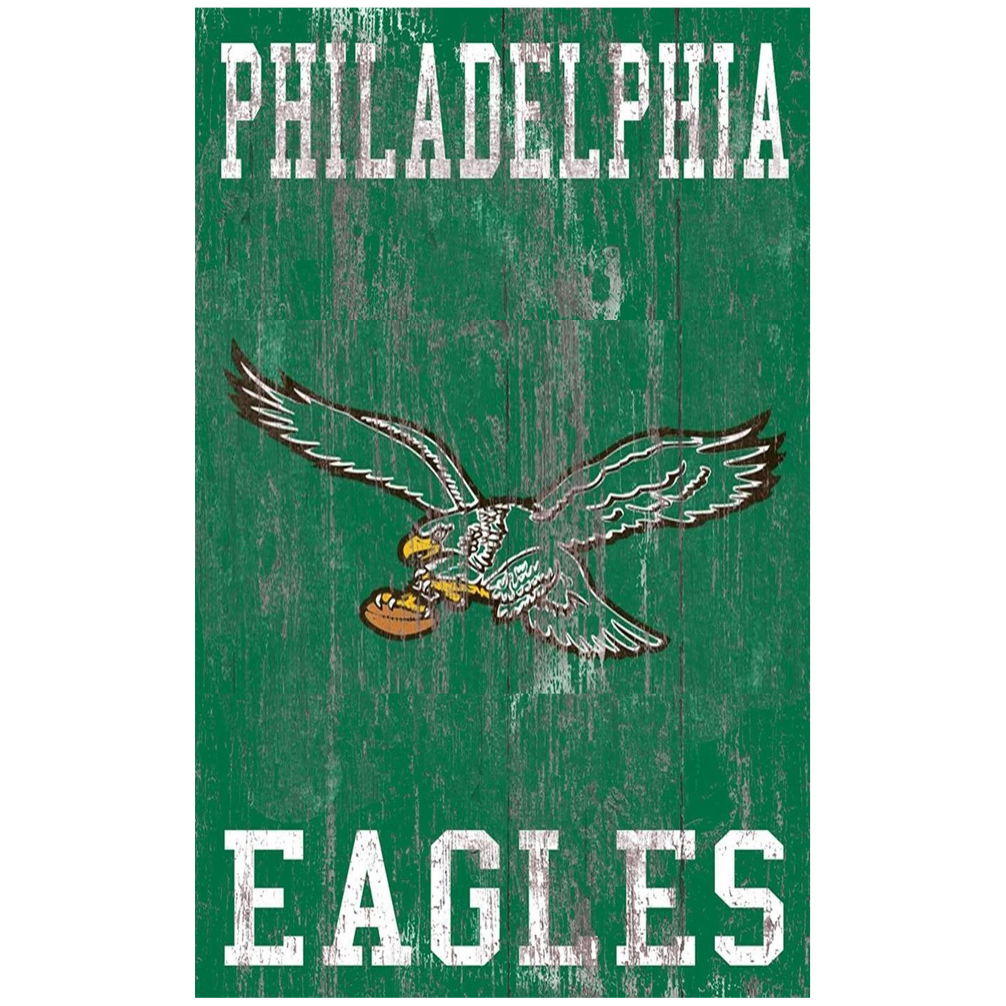 Philadelphia Eagles 11'' x 19'' Heritage Distressed Logo Sign