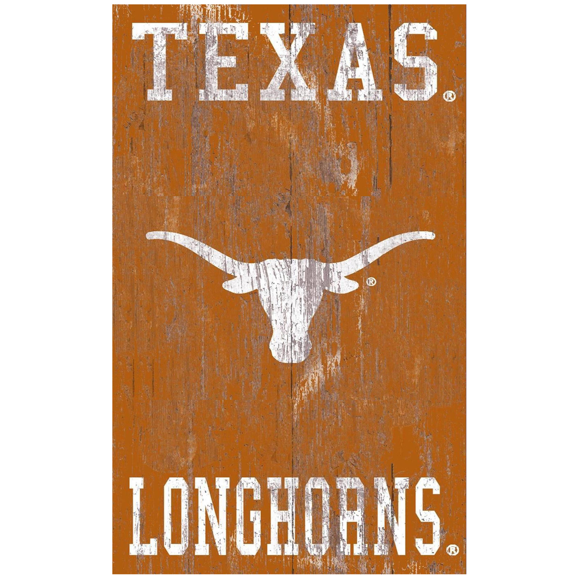 Texas Longhorns 11'' x 19'' Heritage Distressed Logo Sign
