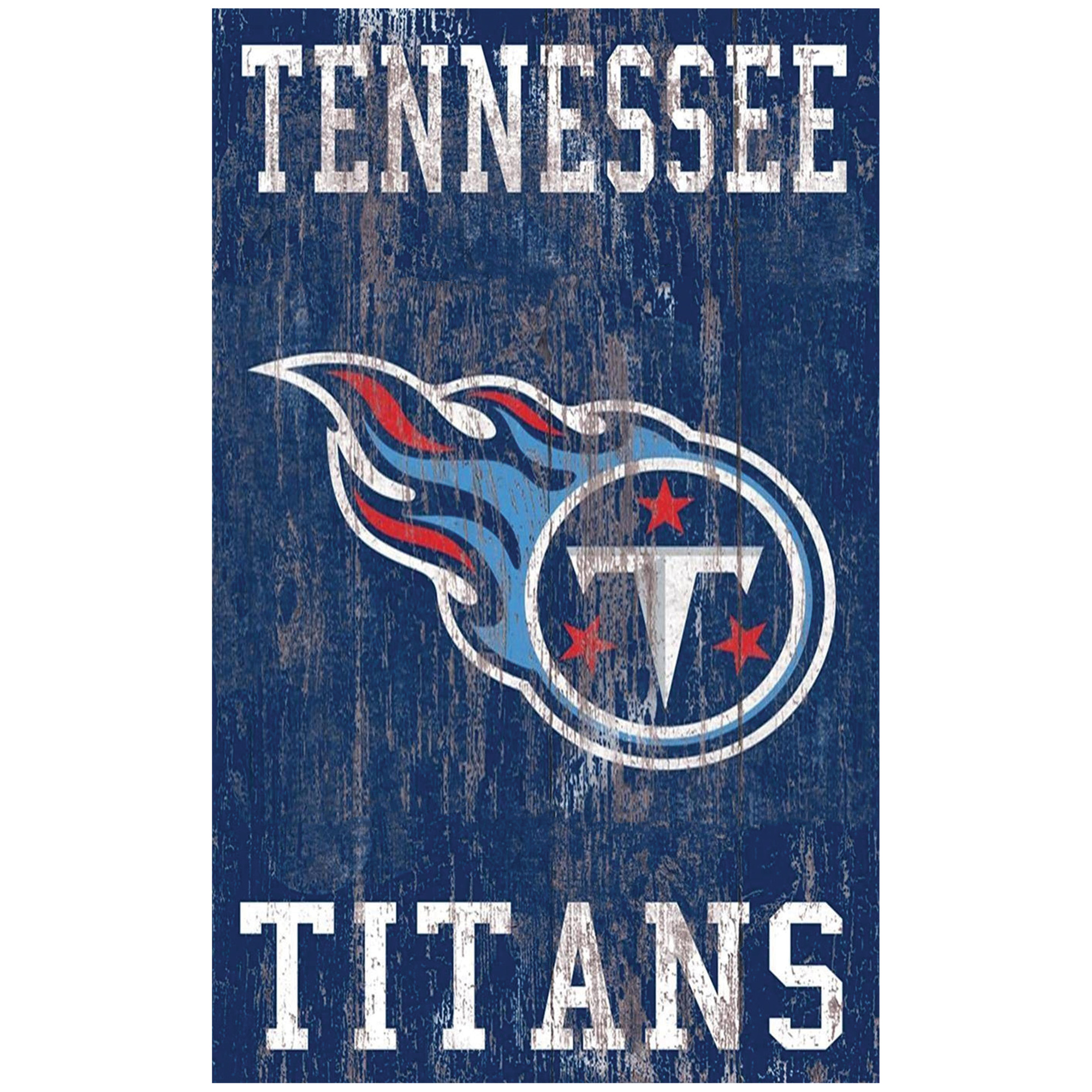 Tennessee Titans 11'' x 19'' Heritage Distressed Logo Sign