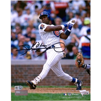 Sammy Sosa Chicago Cubs Autographed 8" x 10" Hitting Photograph