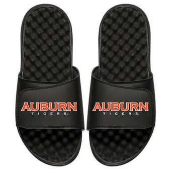 Men's ISlide Black Auburn Tigers Wordmark Slide Sandals