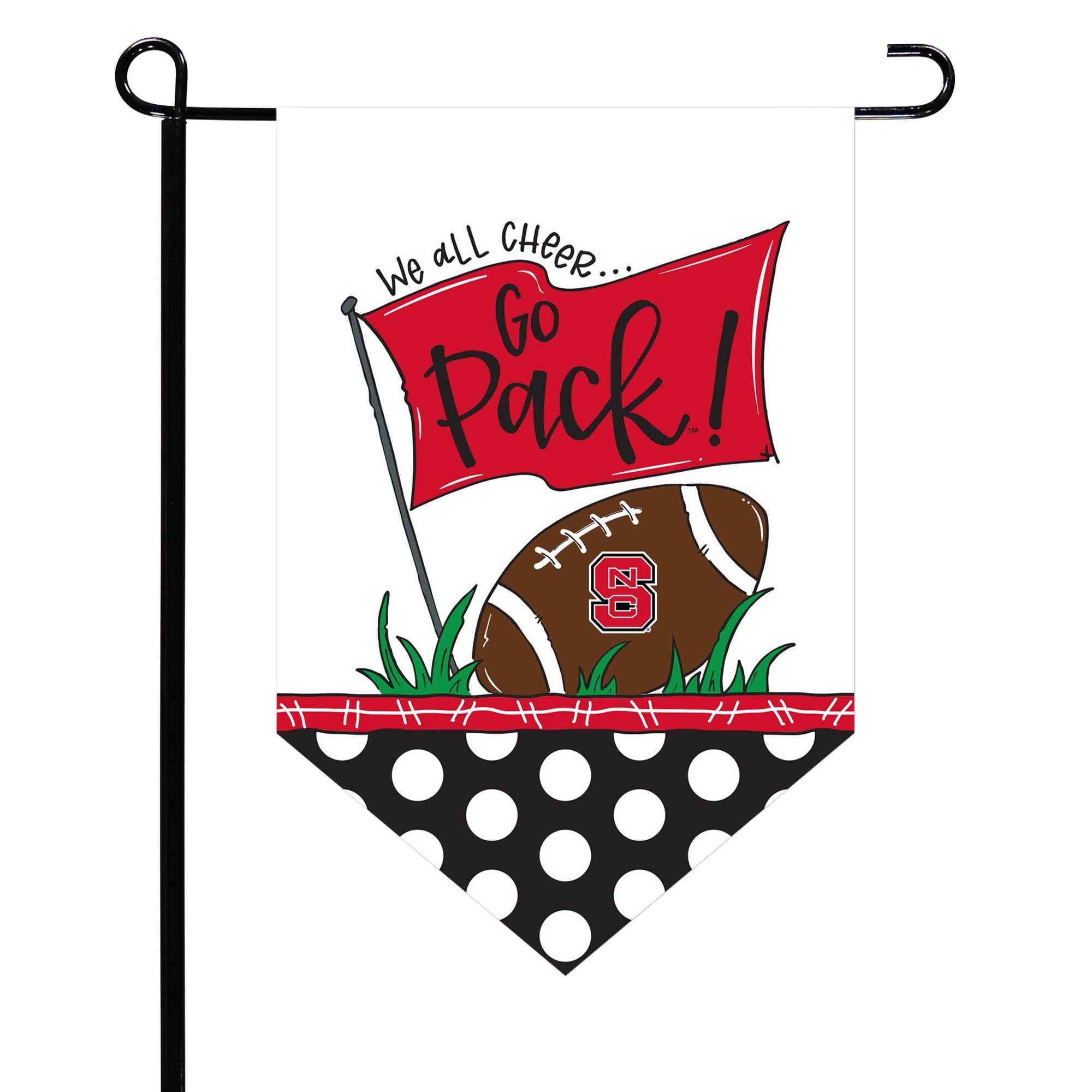 NC State Wolfpack Pointed Garden Flag