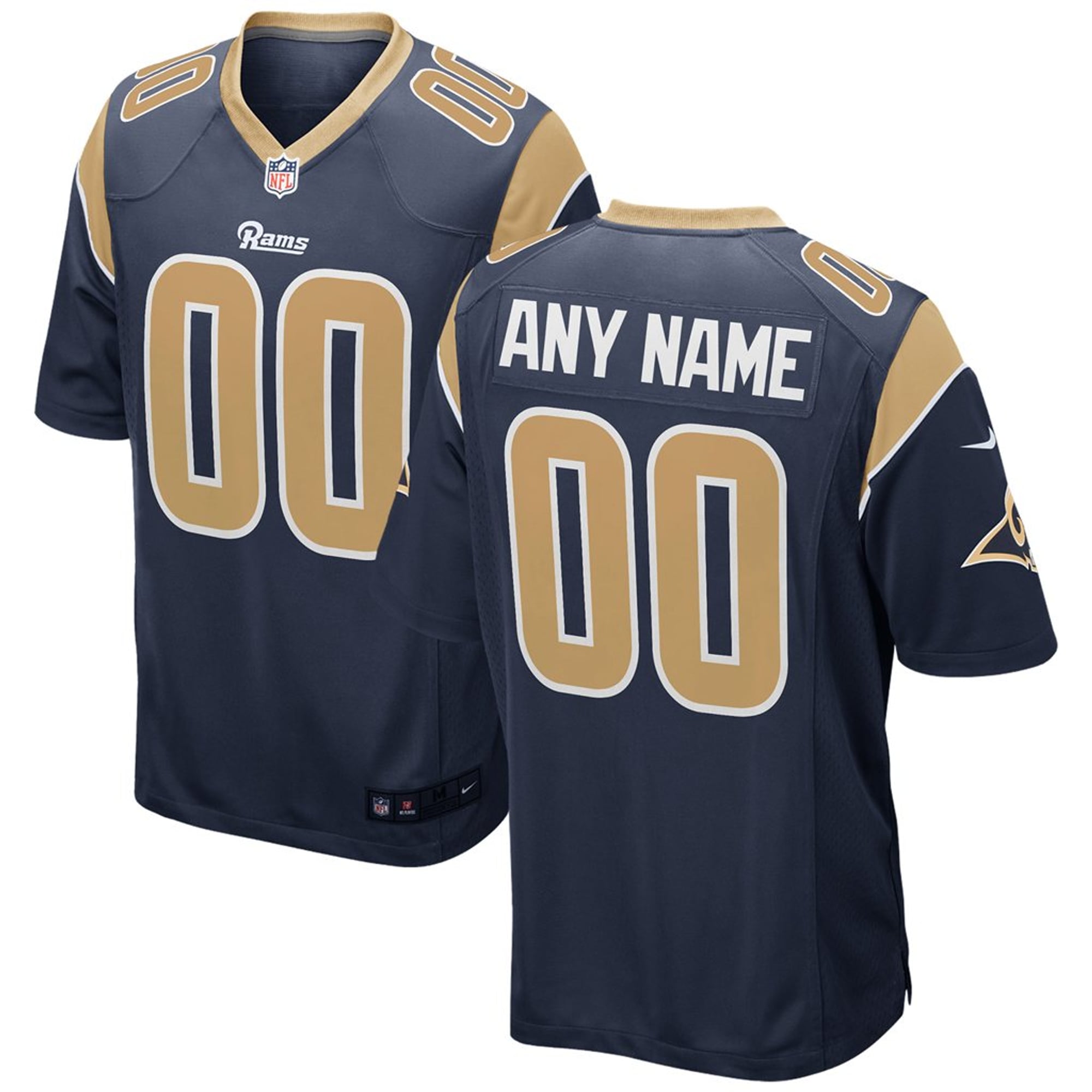 Men's Nike Royal Los Angeles Rams Custom - Game Jersey