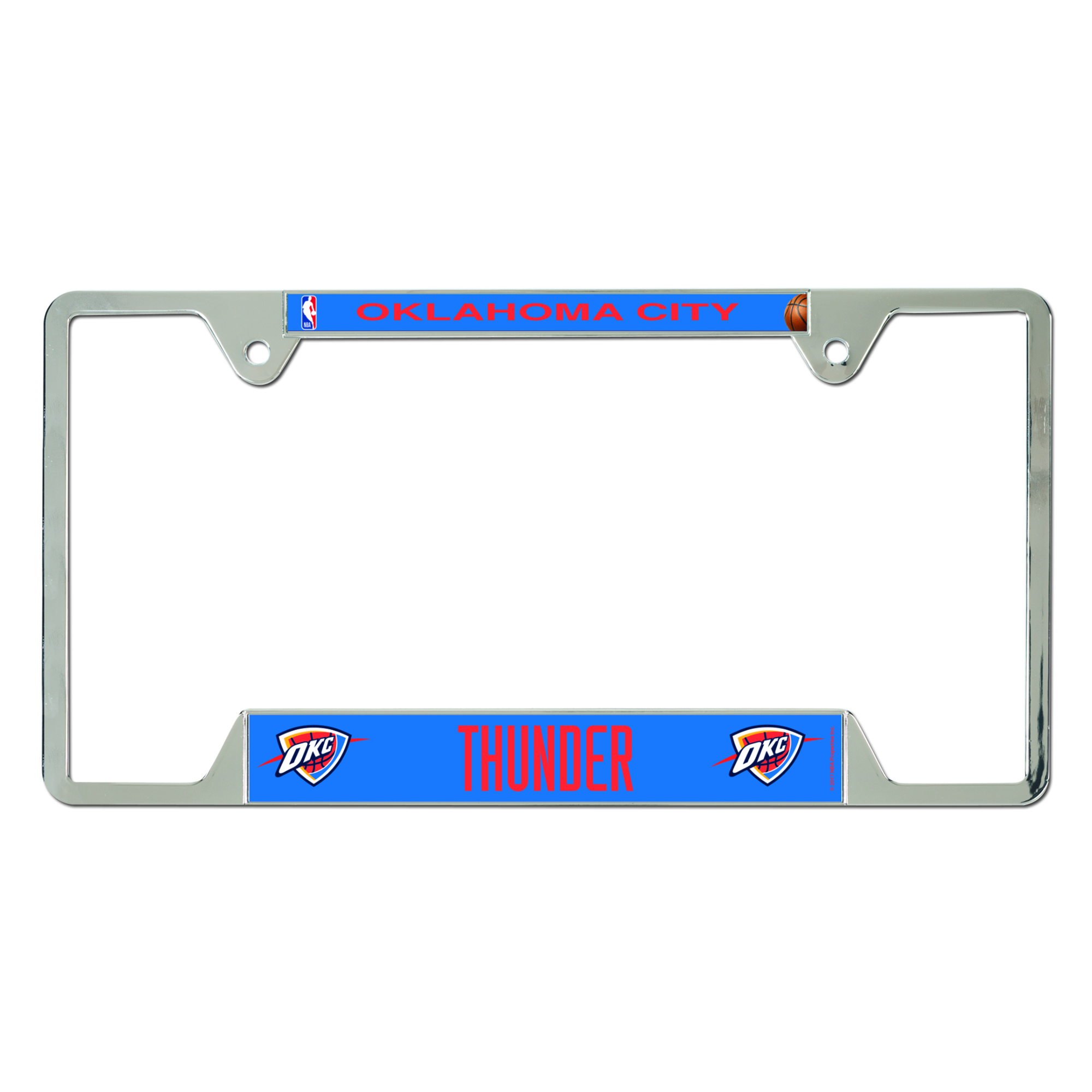 WinCraft  Oklahoma City Thunder Chrome Plated Metal License Plate Frame