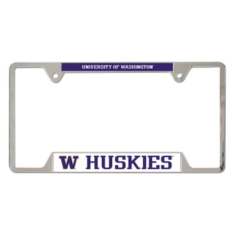 WinCraft  Washington Huskies Chrome Plated Metal License Plate Frame