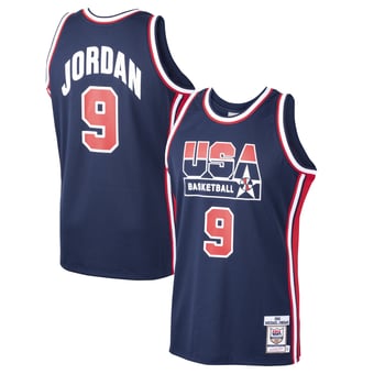 Men's Mitchell & Ness Michael Jordan Navy USA Basketball Home 1992 Dream Team Authentic Jersey