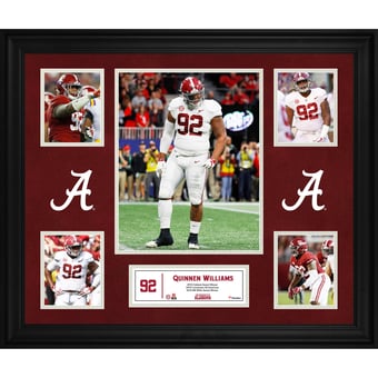 Quinnen Williams Alabama Crimson Tide Framed 23" x 27" 5-Photo Collage