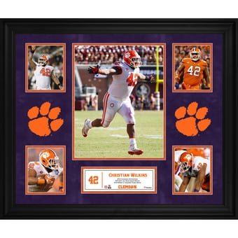 Christian Wilkins Clemson Tigers Framed 23" x 27" 5-Photo Collage