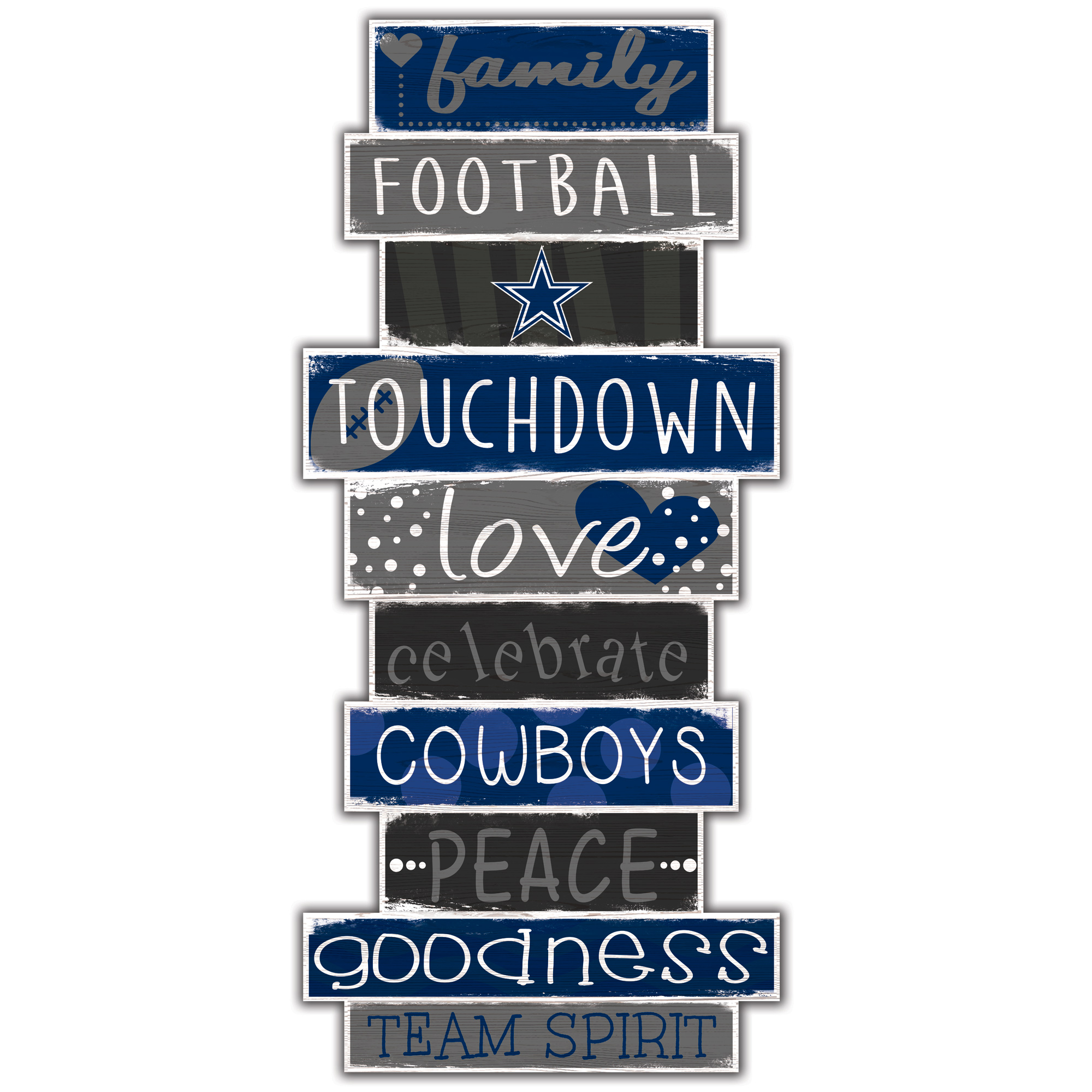 Dallas Cowboys 5'' x 24'' Celebrations Stack Sign