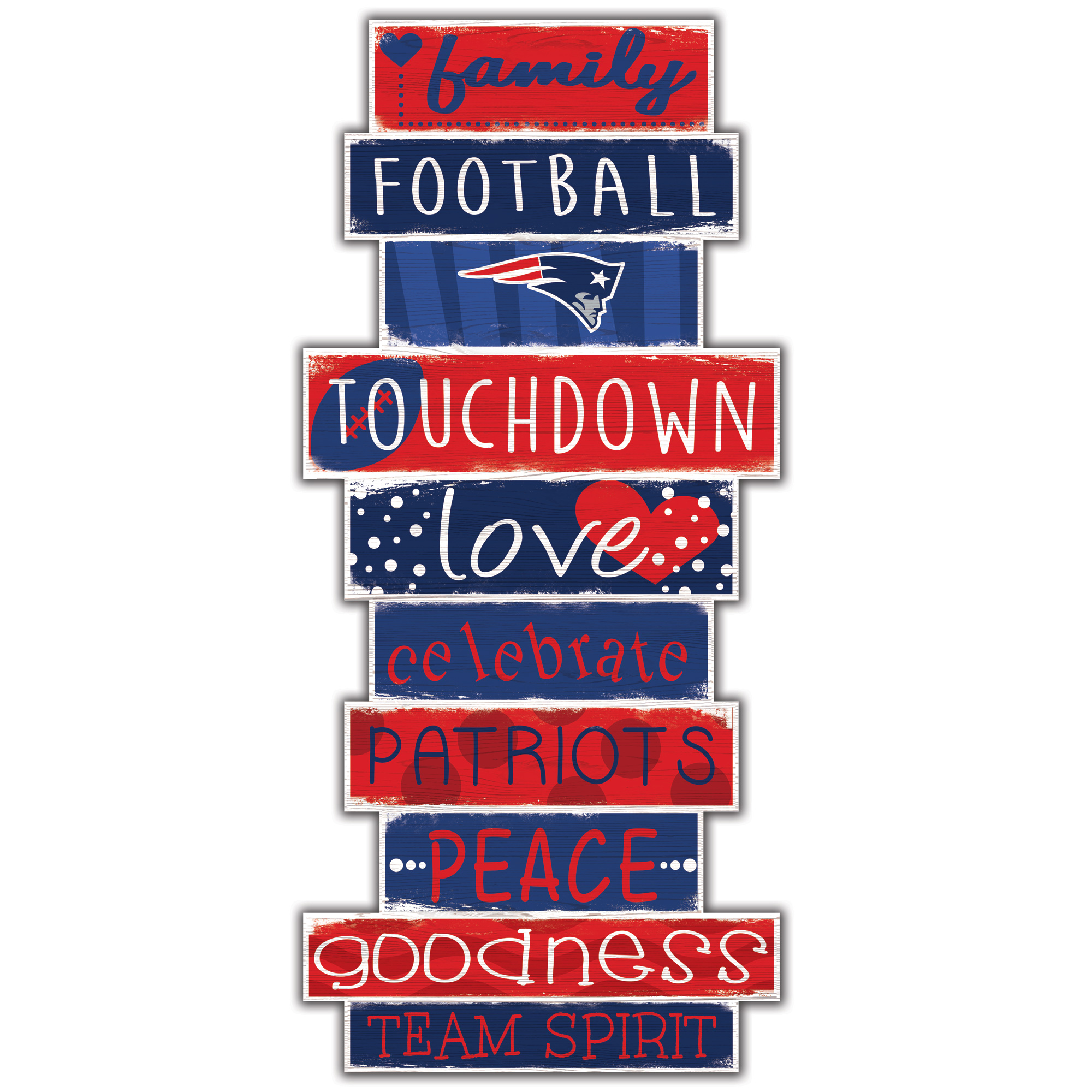 New England Patriots 5'' x 24'' Celebrations Stack Sign