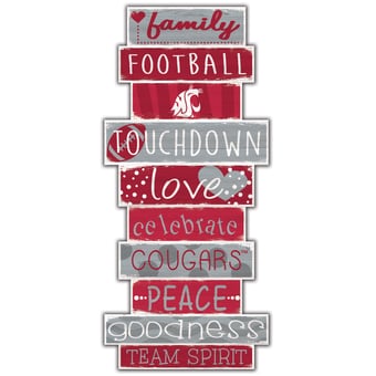 Washington State Cougars 5'' x 24'' Celebrations Stack Sign