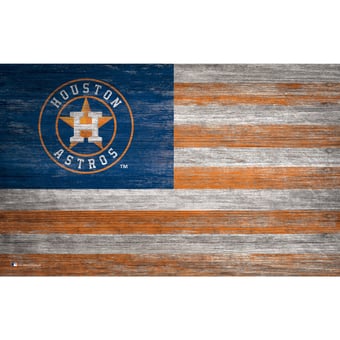 Houston Astros 11'' x 19'' Distressed Flag Sign