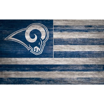 Los Angeles Rams 11'' x 19'' Distressed Flag Sign