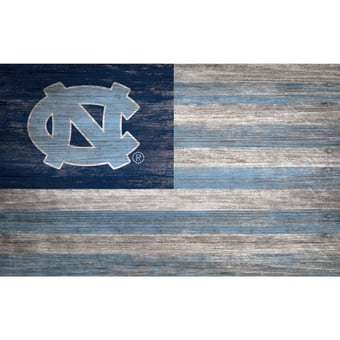 North Carolina Tar Heels 11'' x 19'' Distressed Flag Sign