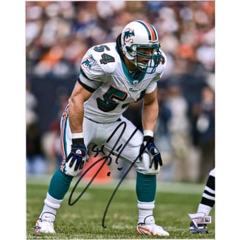 Zach Thomas Miami Dolphins Autographed 8" x 10" White Jersey Photograph