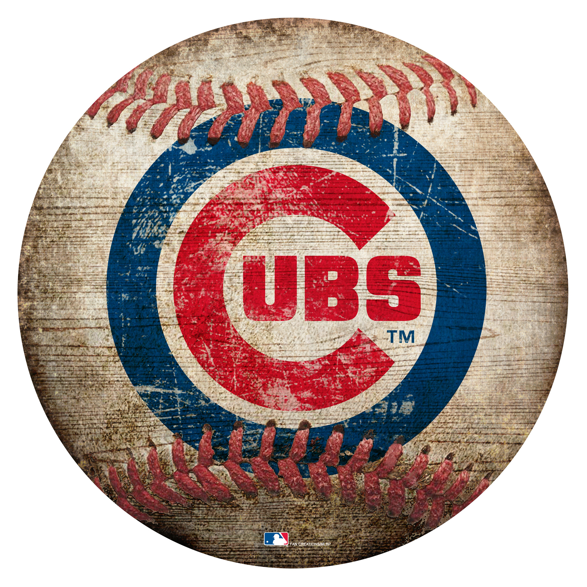 Chicago Cubs 12'' x 12'' Baseball Sign