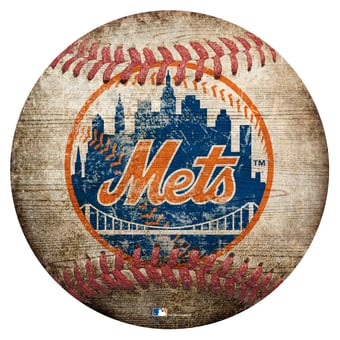 New York Mets 12'' x 12'' Baseball Sign