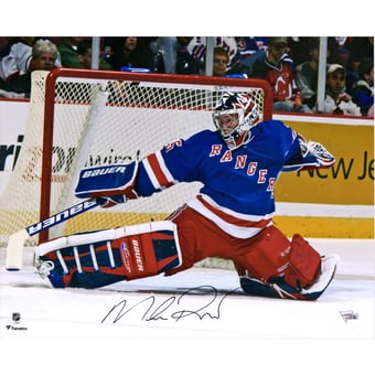 Mike Richter New York Rangers Autographed 16" x 20" Making Save Photograph