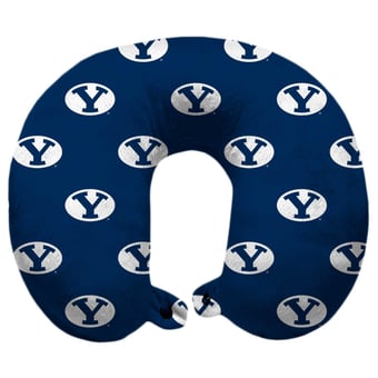 BYU Cougars Polyester-Fill Travel Pillow