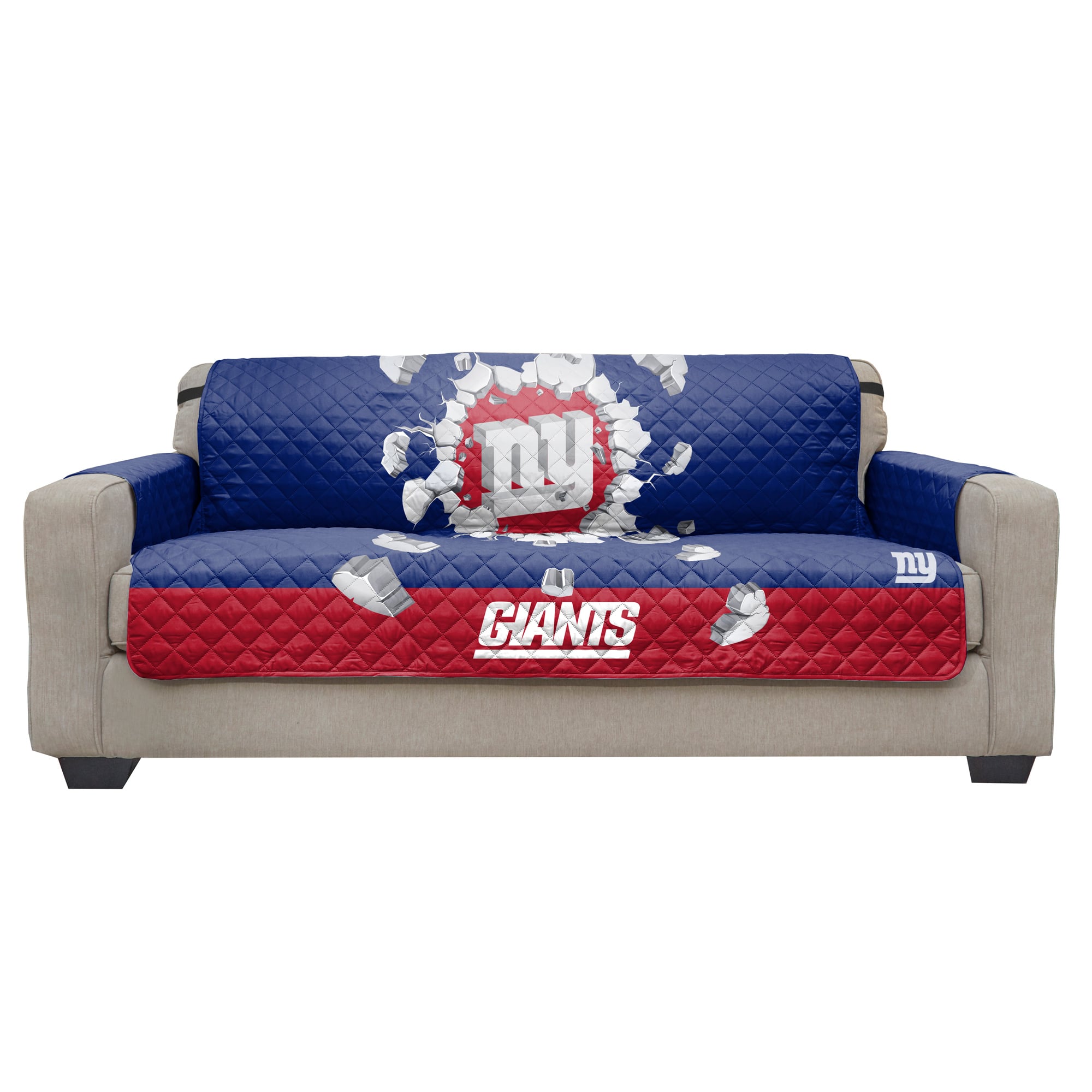 New York Giants 75” x 110” 3D Sofa Protector – Blue