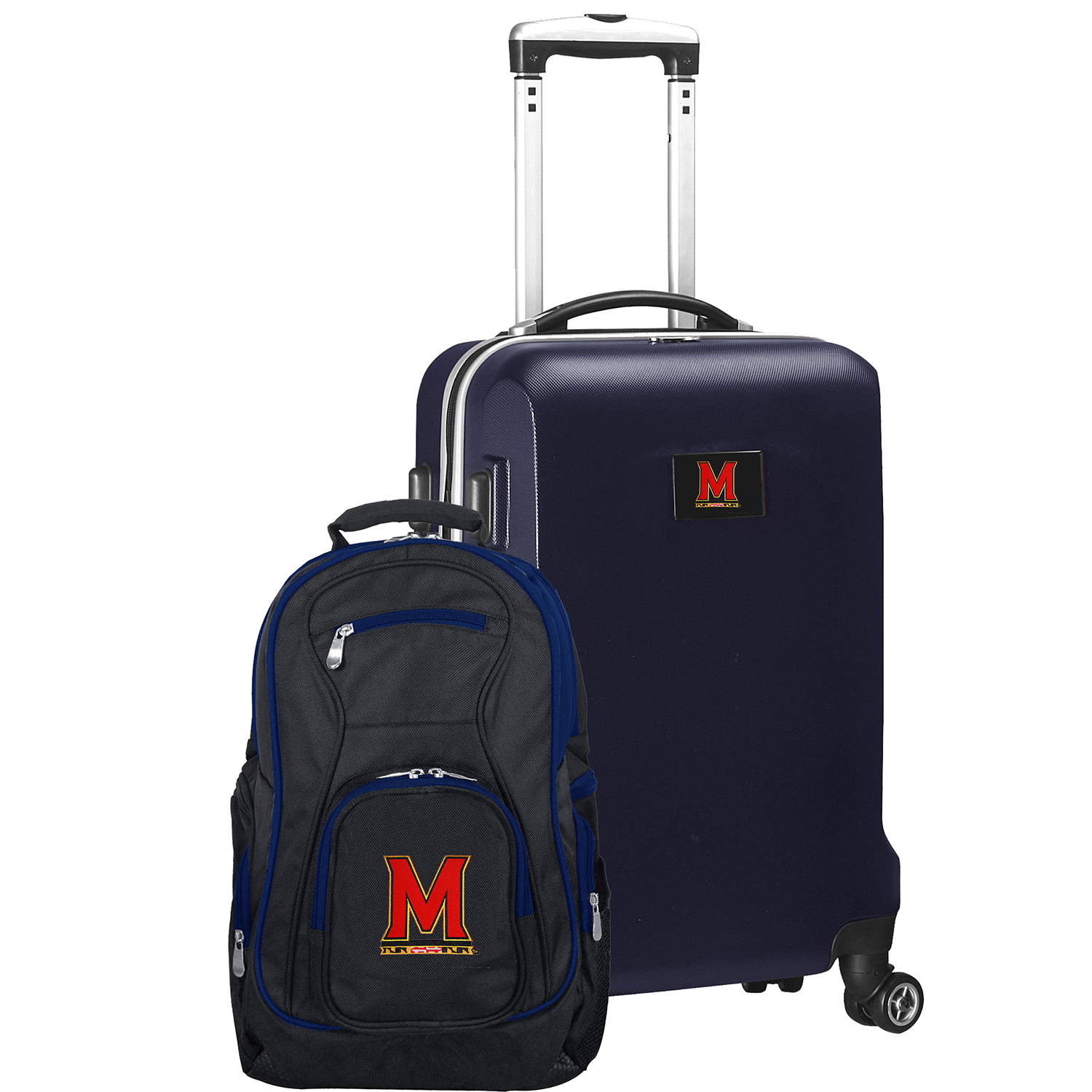 Maryland Terrapins Deluxe 2-Piece Backpack and Carry-On Set - Navy