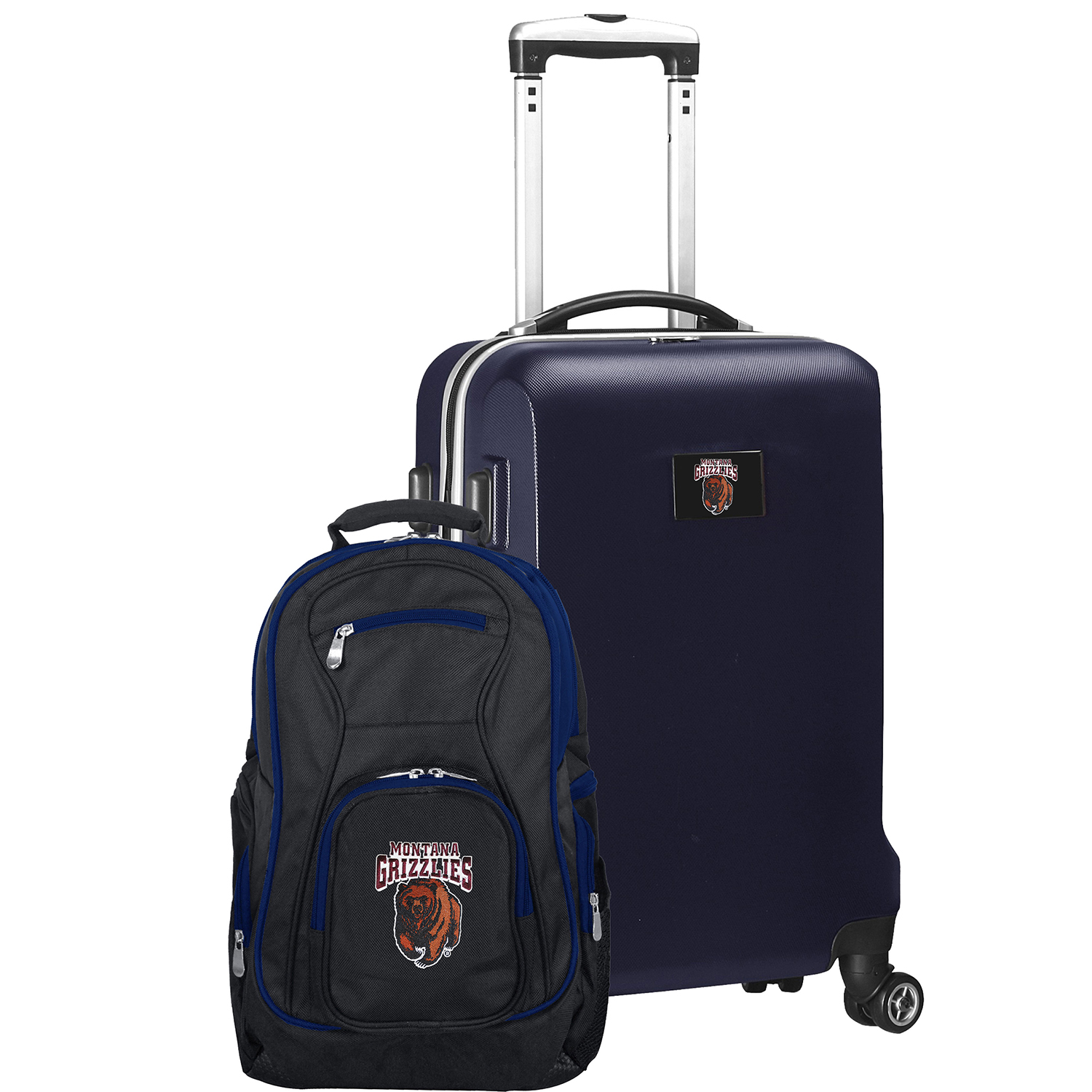 Montana Grizzlies Deluxe 2-Piece Backpack and Carry-On Set - Navy