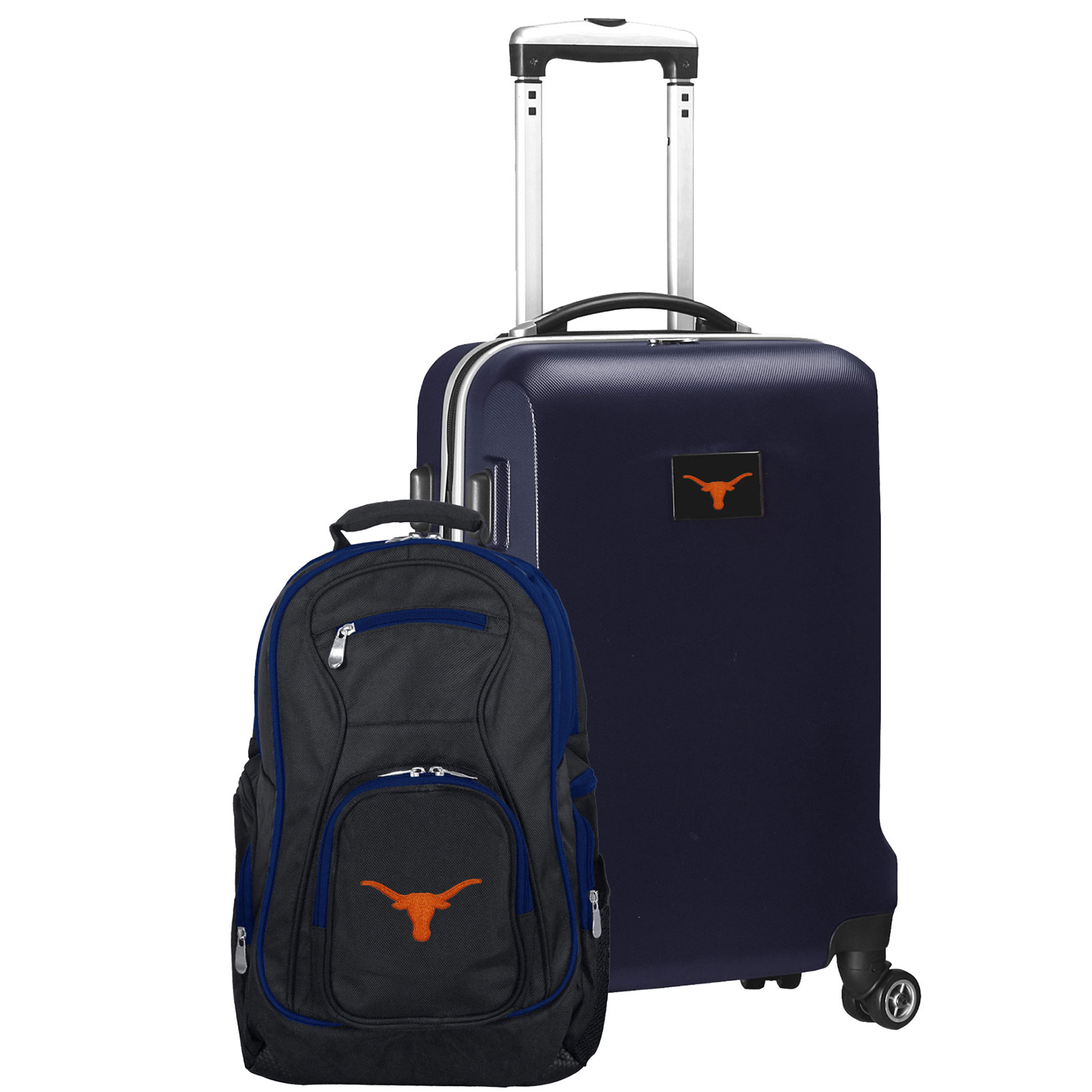 Texas Longhorns Deluxe 2-Piece Backpack and Carry-On Set – Navy Texas Longhorns Deluxe 2-Piece Backpack and Carry-On Set – Navy